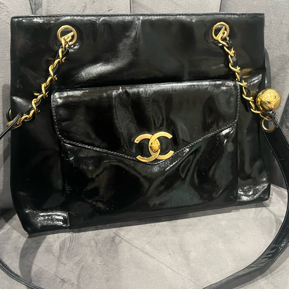 24k gold hardware Chanel vintage tote bag - Picture 3 of 17